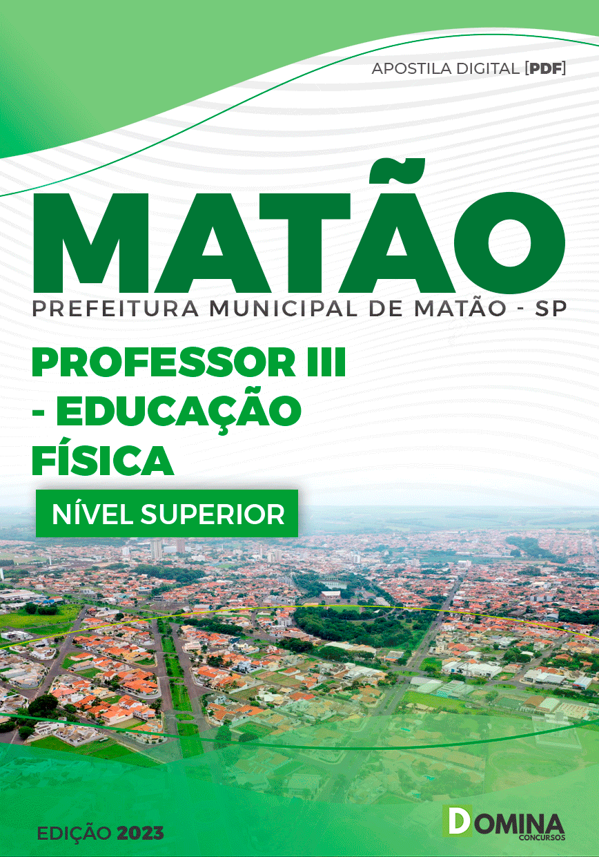 Apostila Pref Matão SP 2023 Professor III Educação Física