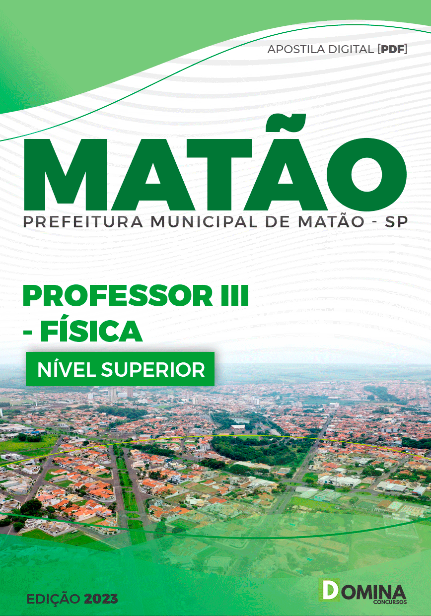 Apostila Pref Matão SP 2023 Professor III Física