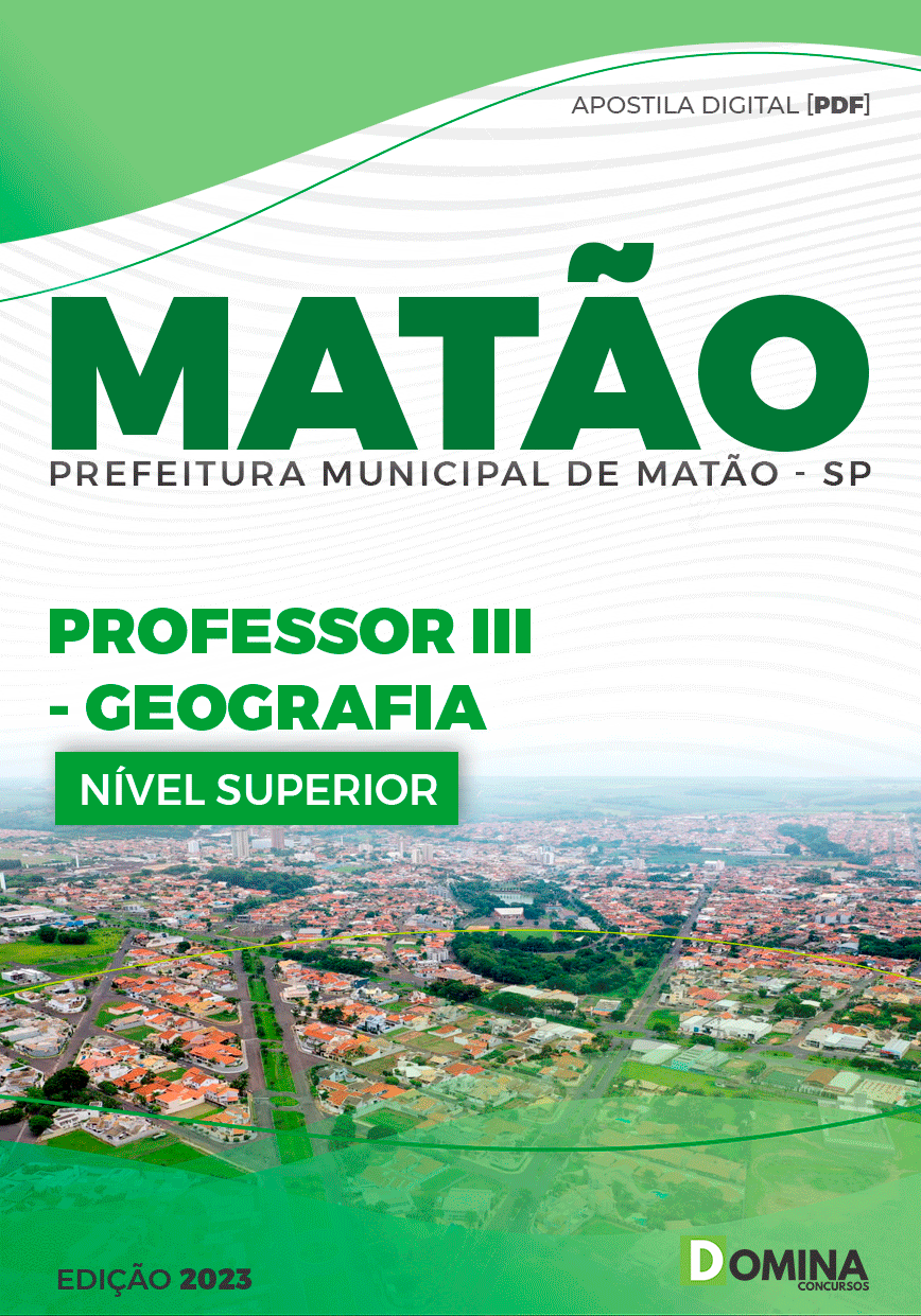 Apostila Pref Matão SP 2023 Professor III Geografia