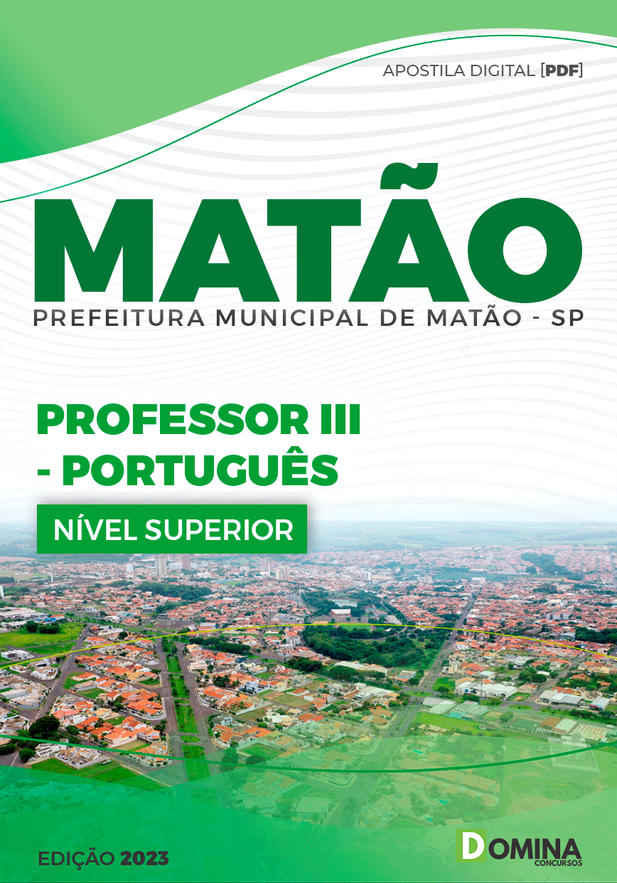 Apostila Pref Matão SP 2023 Professor III Português