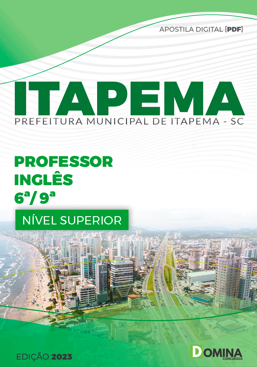 Apostila Pref Itapema SC 2023 Professor Inglês