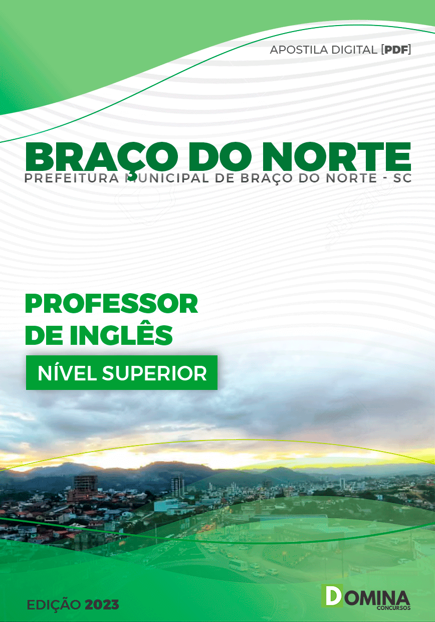 Apostila Pref Braço do Norte SC 2023 Professor Inglês