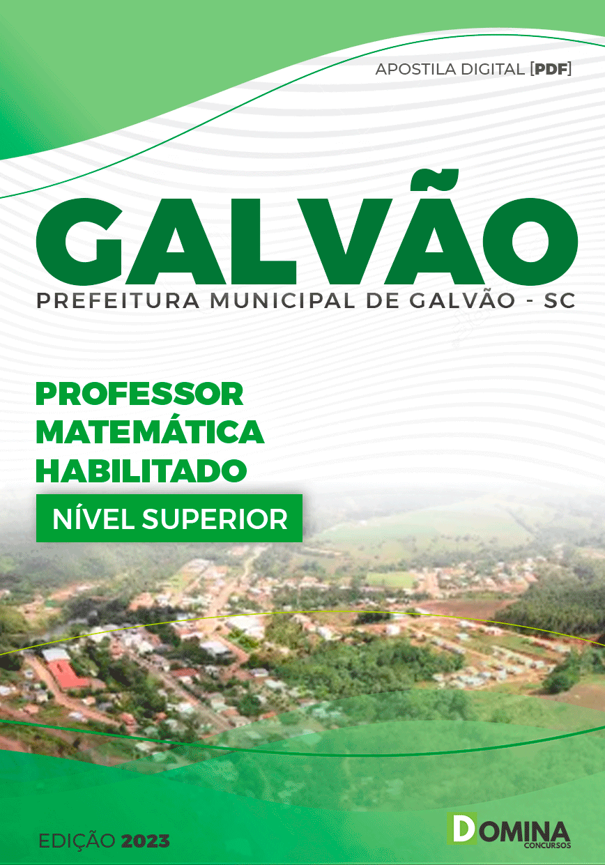 Apostila Seletivo Pref Galvão SC 2023 Professor Matemática