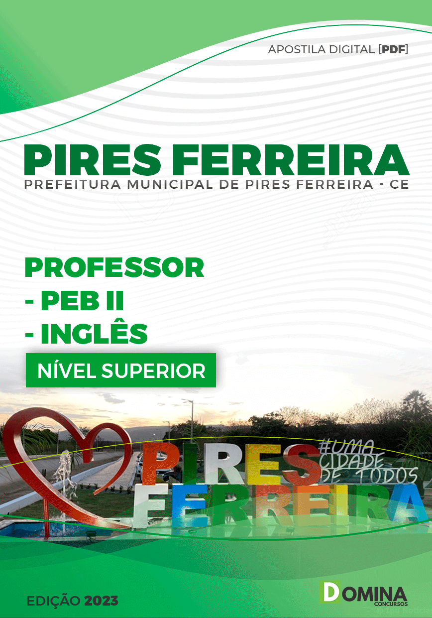 Apostila Pref Pires Ferreira CE 2023 Professor de Inglês