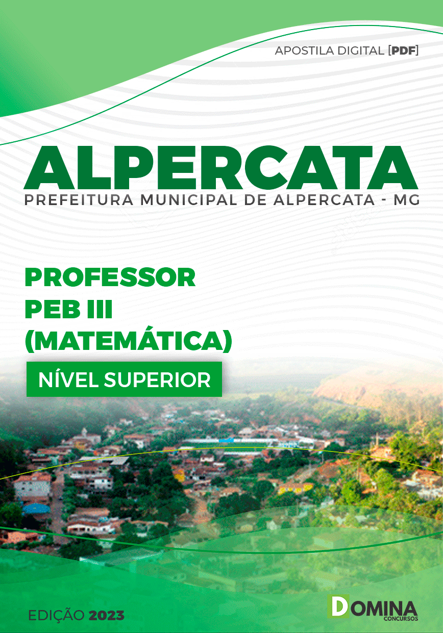 Apostila Pref Alpercata MG 2023 Professor Matemática