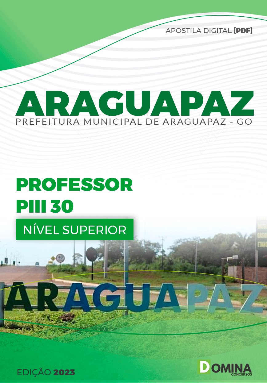 Apostila Pref Araguapaz GO 2023 Professor III