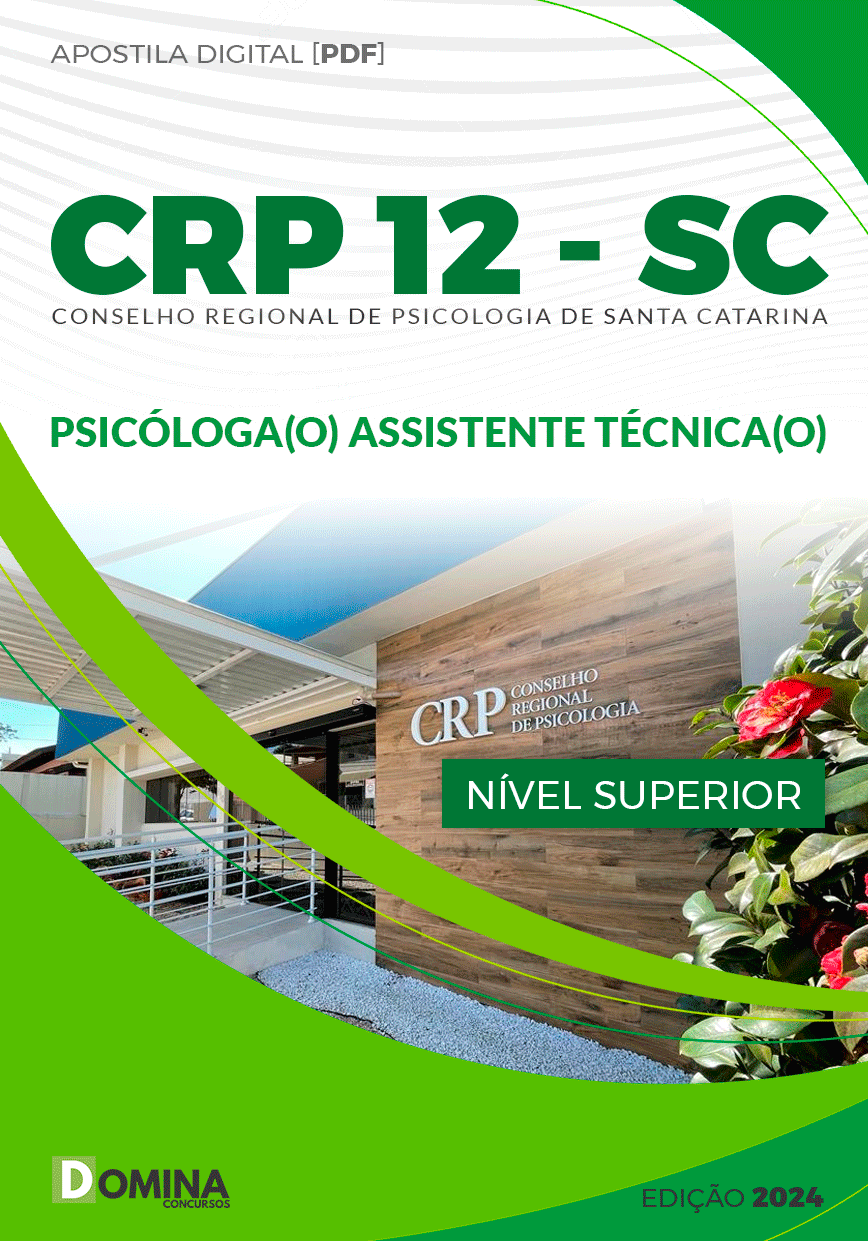 Apostila Concurso CRP 12 SC 2024 Psicólogo Assistente Técnico