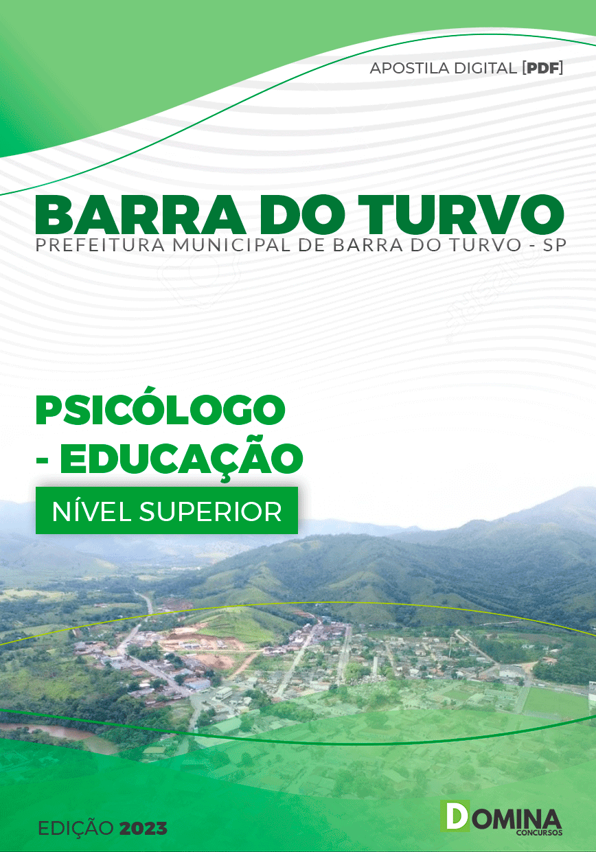 Apostila Pref Barra do Turvo SP 2023 Psicólogo Educação