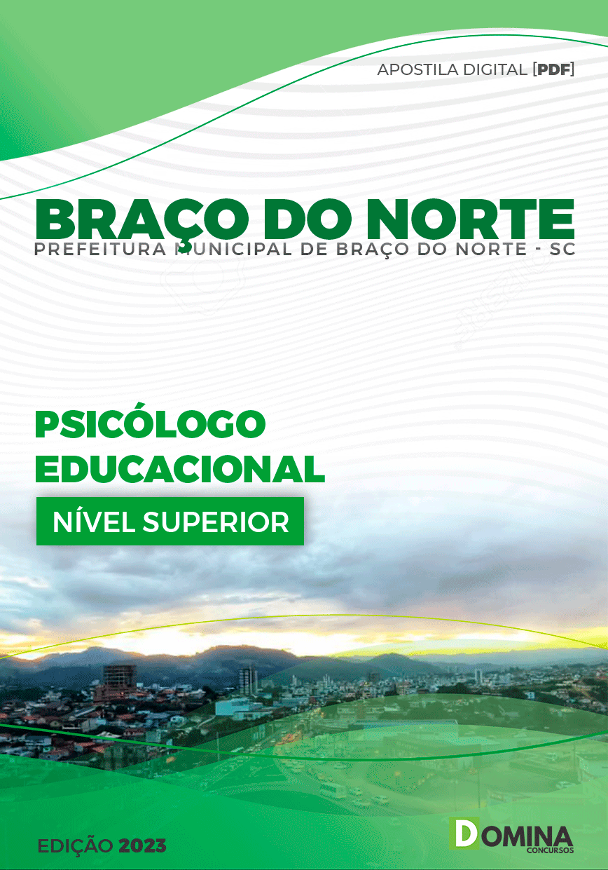 Apostila Pref Braço do Norte SC 2023 Psicólogo Educacional