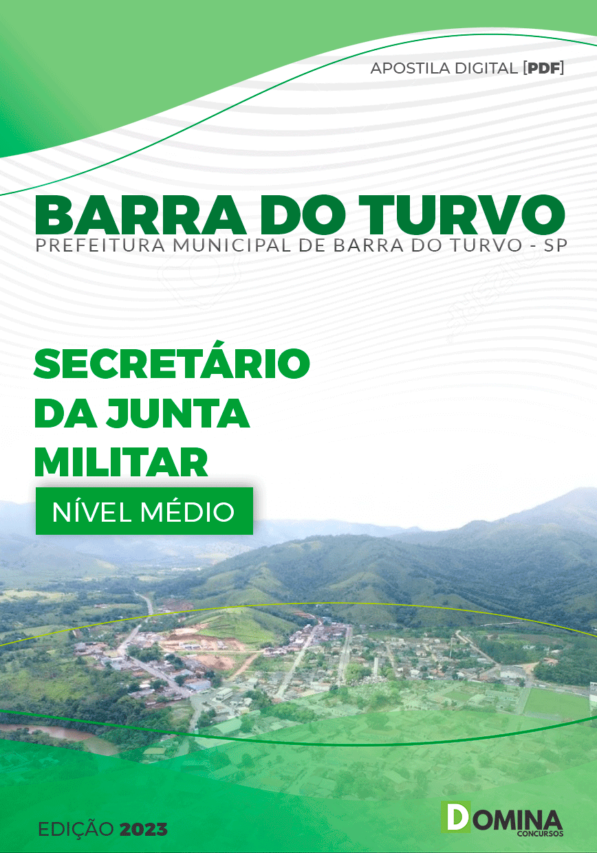 Apostila Pref Barra do Turvo SP 2023 Secretário Junta Militar