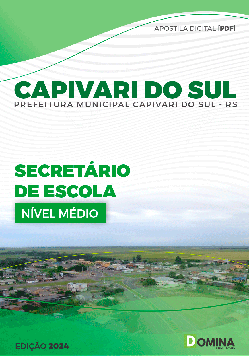 Apostila Pref Capivari do Sul RS 2024 Secretário Escolar