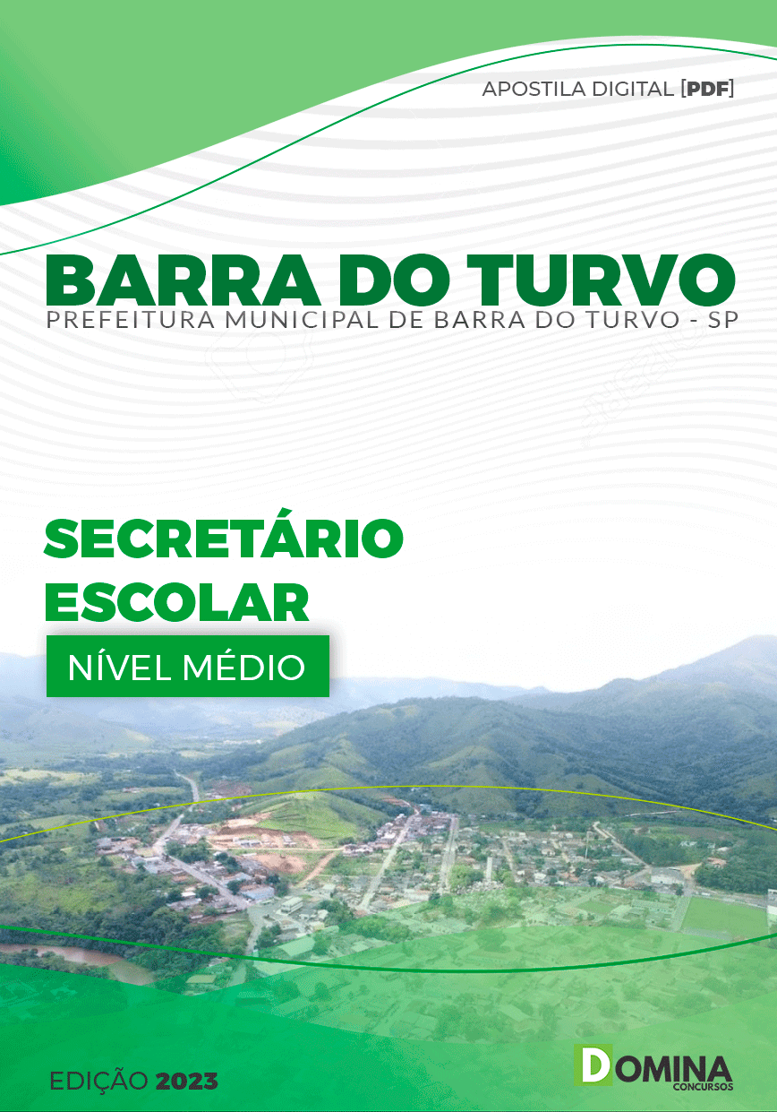 Apostila Pref Barra do Turvo SP 2023 Secretário Escolar
