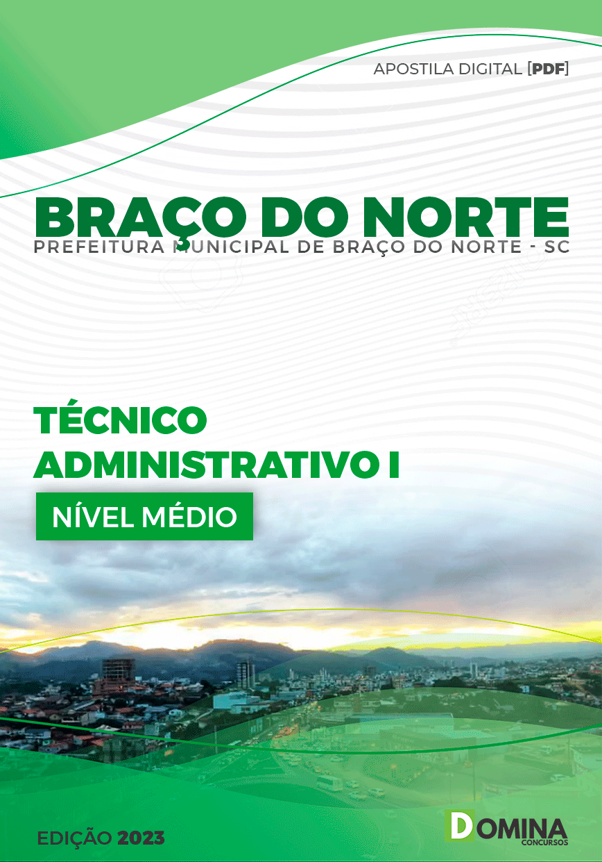 Apostila Pref Braço do Norte SC 2023 Técnico Administrativo I