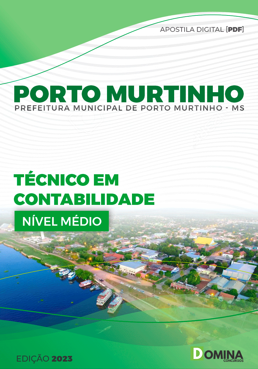 Apostila Pref Porto Murtinho MG 2023 Técnico Contabilidade