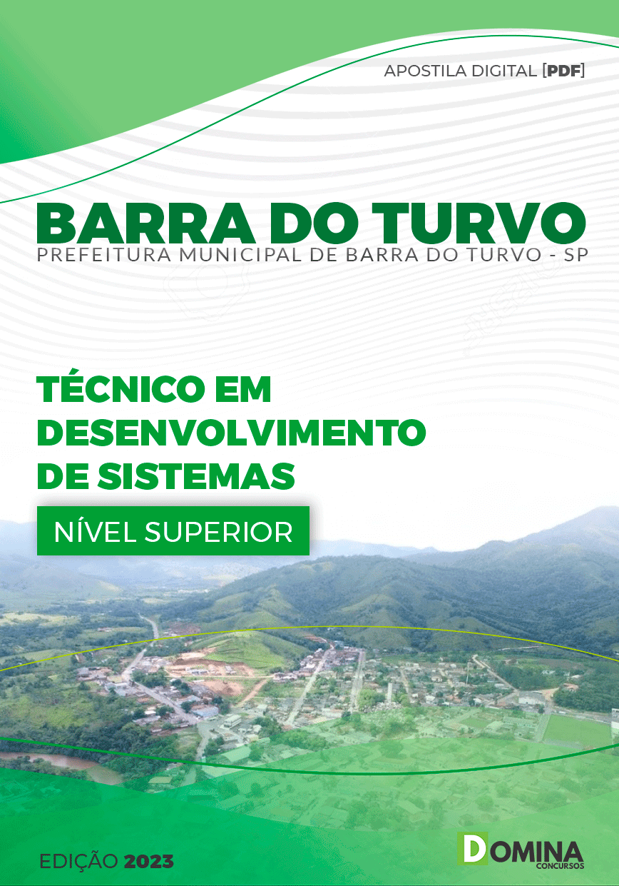 Apostila Pref Barra do Turvo SP 2023 Técnico Desenvolvimento Sistemas