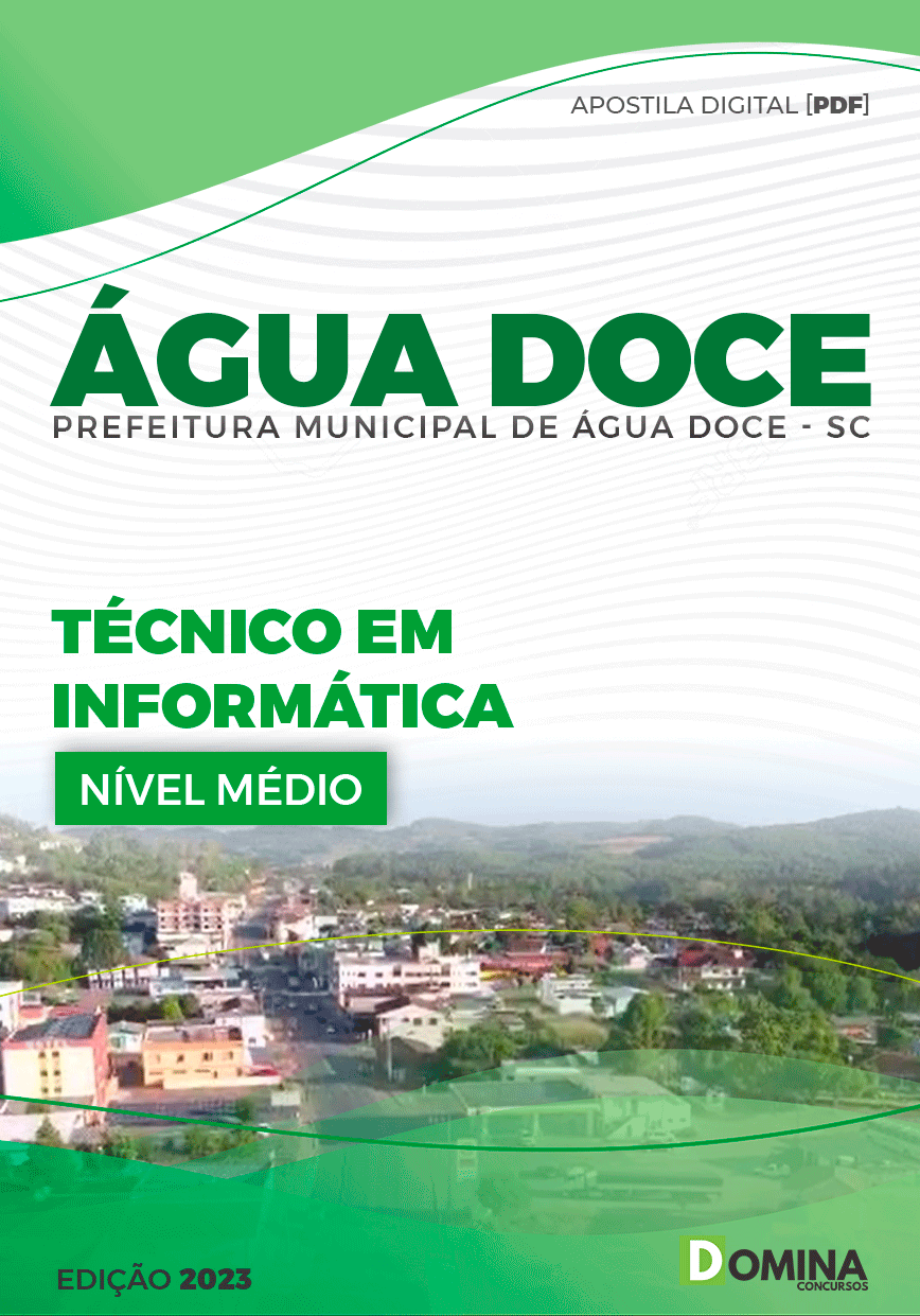 Apostila Pref Água Doce SC 2023 Técnico Informática