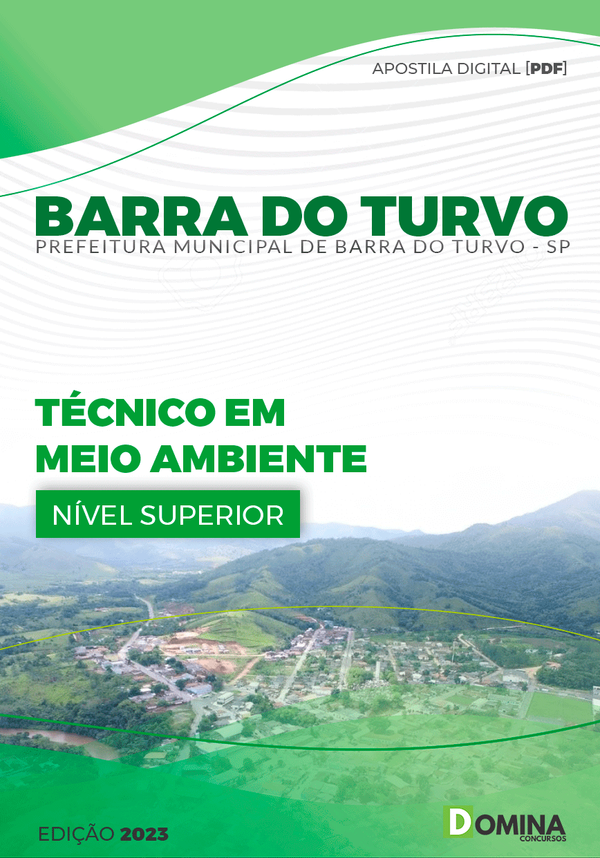 Apostila Pref Barra do Turvo SP 2023 Técnico Meio Ambiente