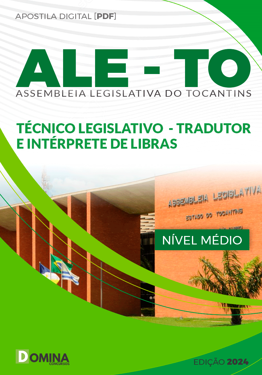Apostila ALE TO 2024 Técnico Legislativo Tradutor Intérprete Libras