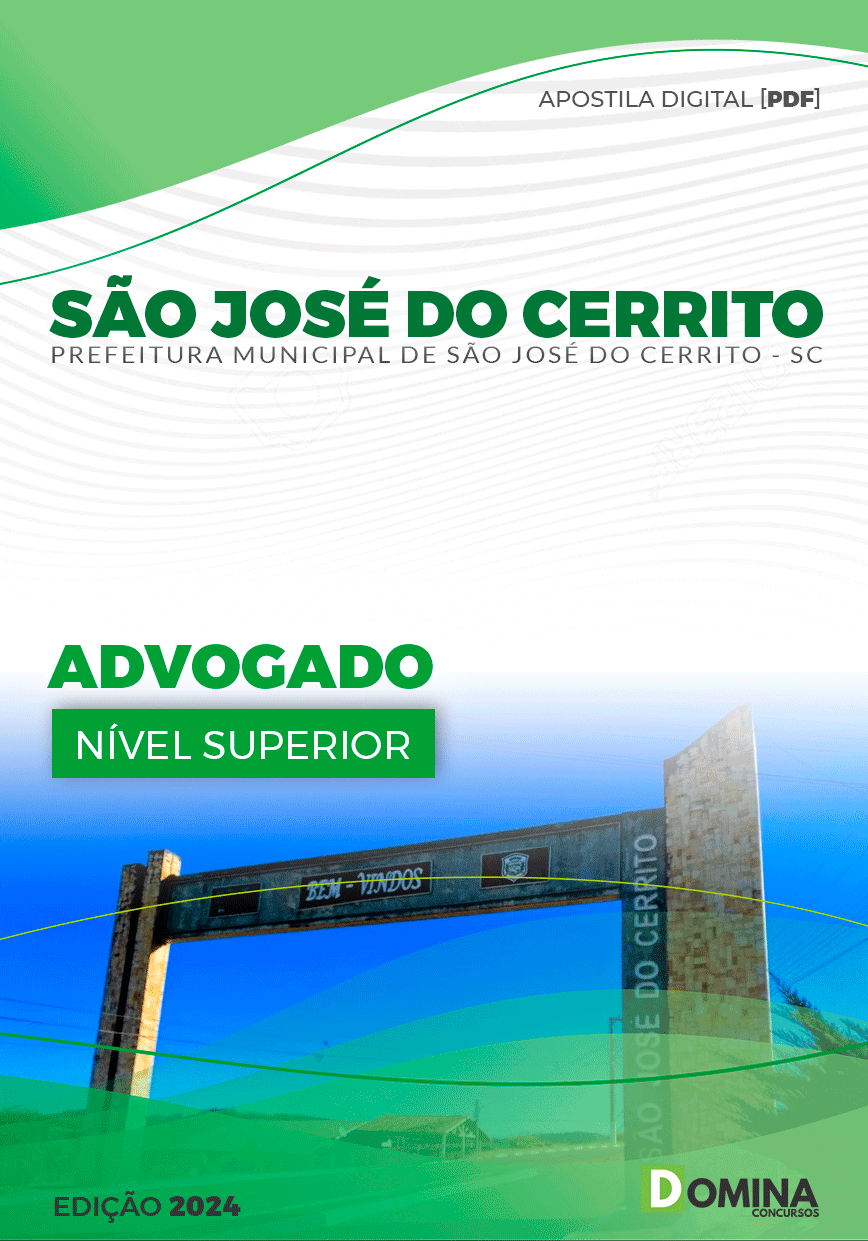 Pref São José do Cerrito SC 2024 Advogado