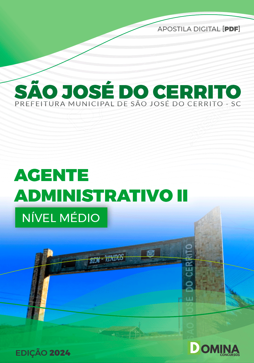 Pref São José do Cerrito SC 2024 Agente Administrativo II