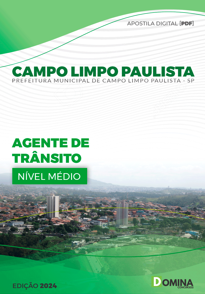Apostila Pref Campo Limpo Paulista SP 2024 Agente Trânsito