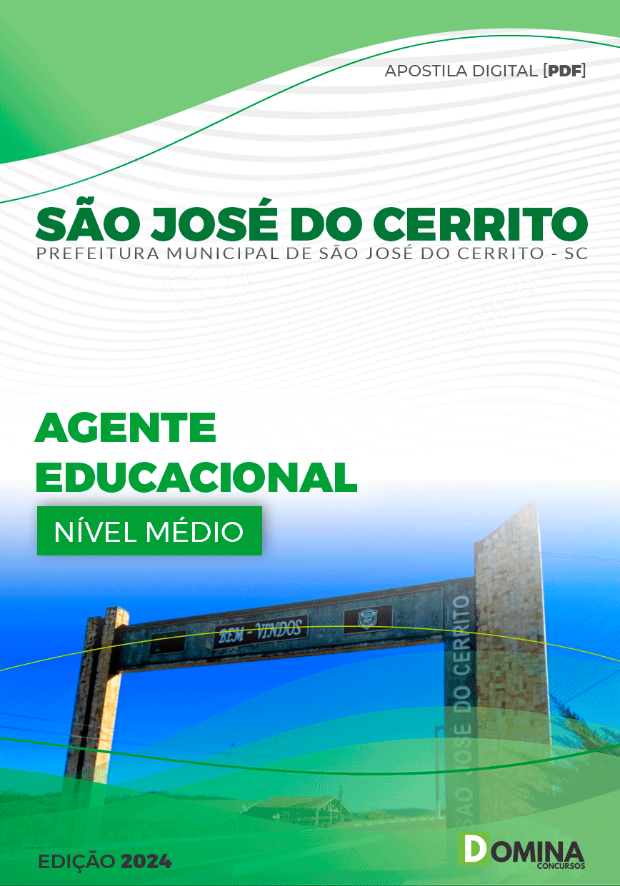 Pref São José do Cerrito SC 2024 Agente Educacional