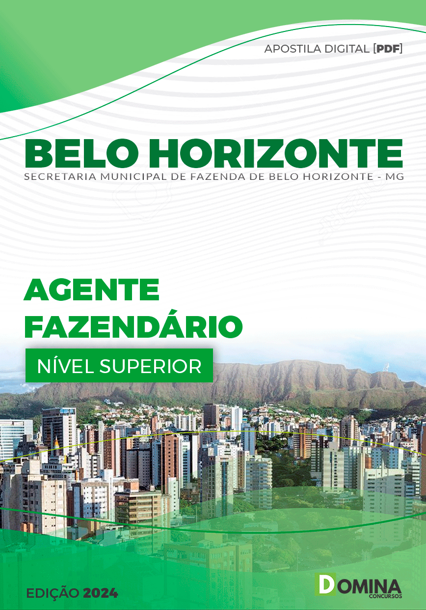 Apostila Pref Belo Horizonte MG 2024 Agente Fazendário