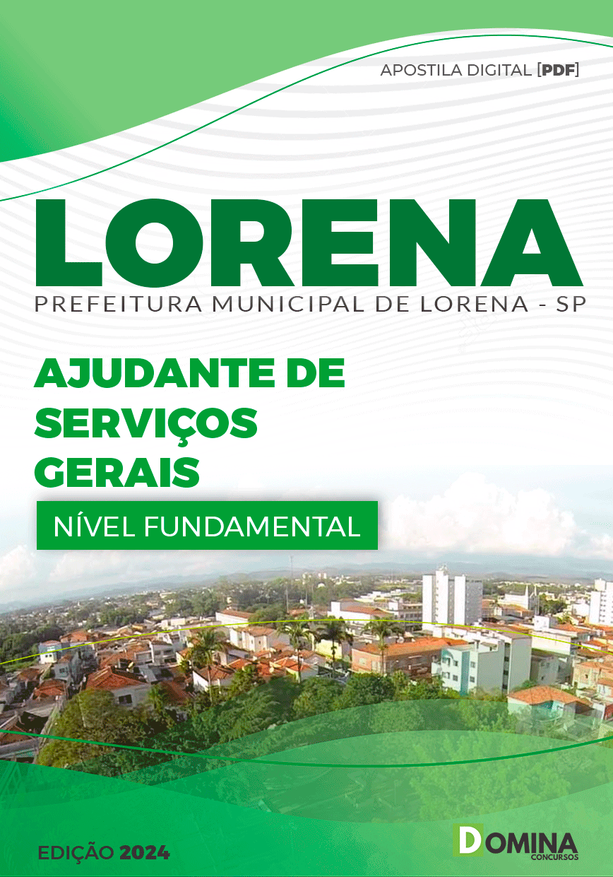 Apostila Pref Lorena SP 2024 Ajudante de Serviços Gerais