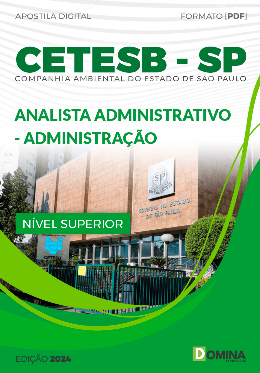 Apostila CETESB SP 2024 Analista Administrativo Administração