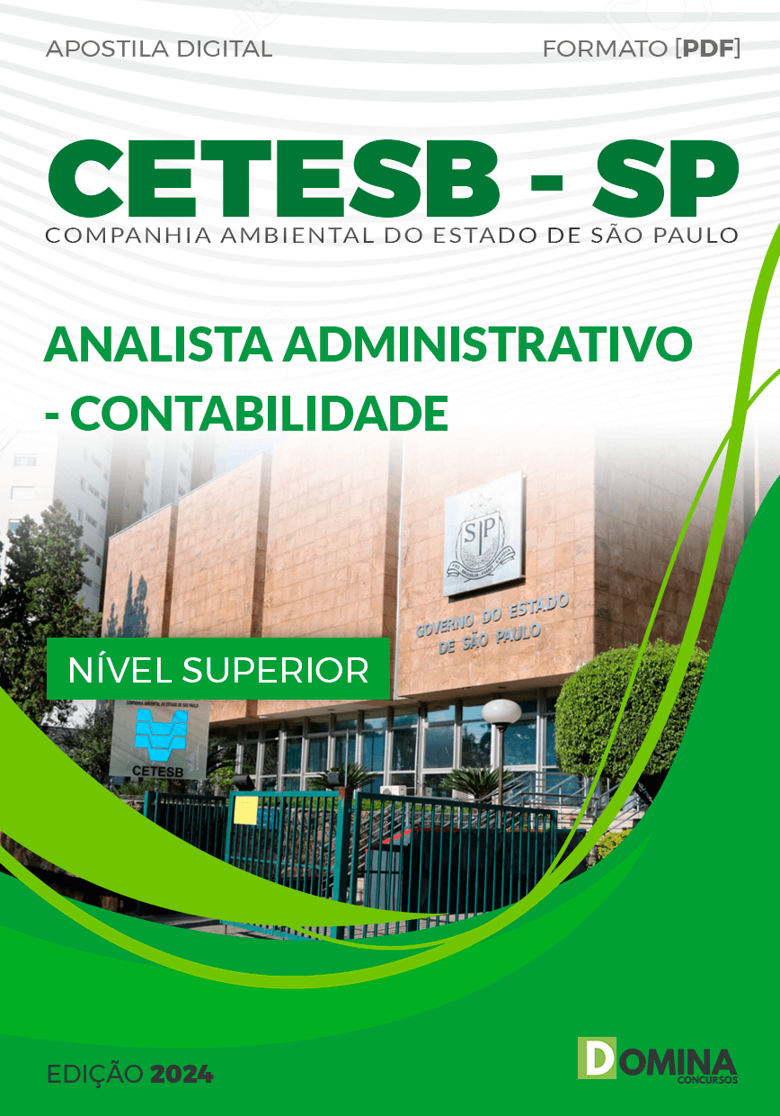 Apostila CETESB SP 2024 Analista Administrativo Contabilidade