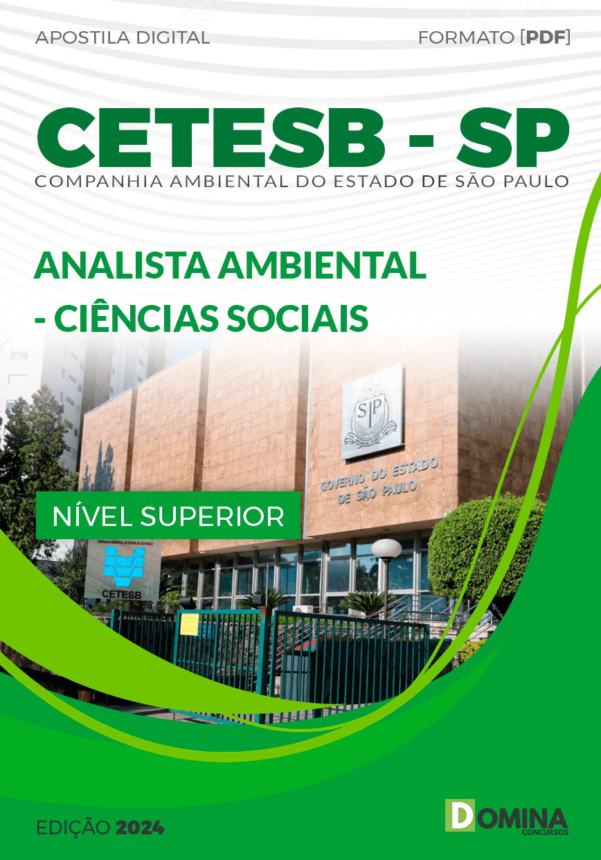 Apostila CETESB SP 2024 Analista Ambiental Ciências Sociais