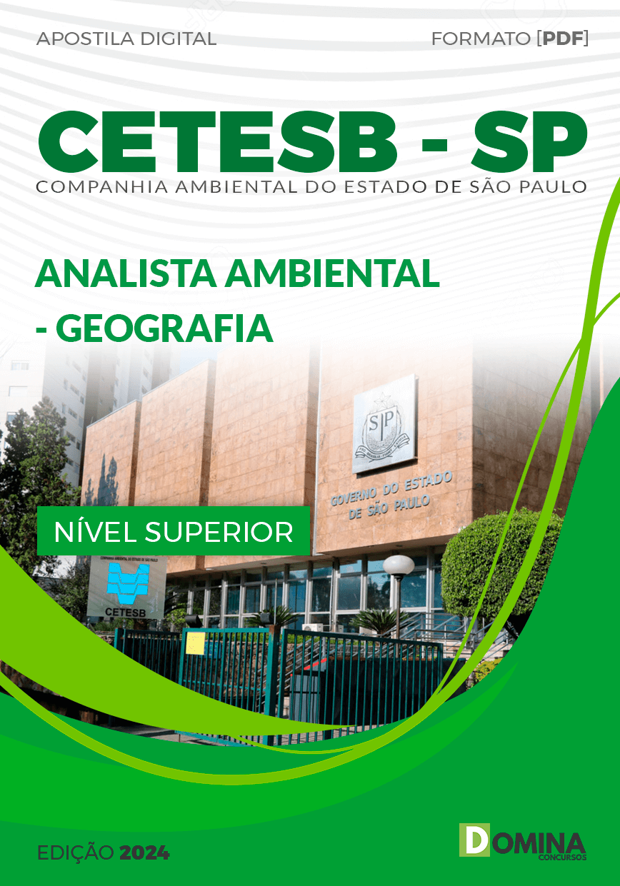 Apostila CETESB SP 2024 Analista Ambiental Geografia