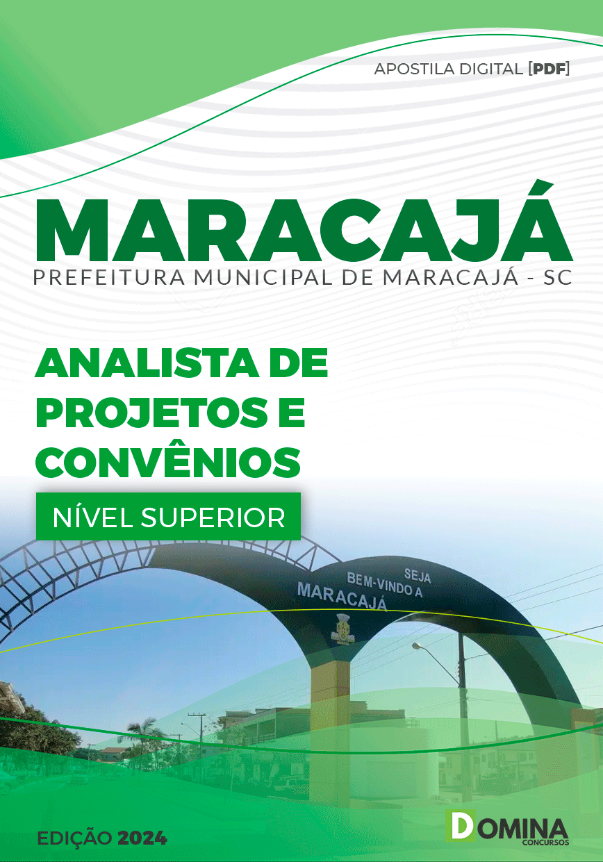 Apostila Pref Maracajá SC 2024 Analista Projetos Convênios