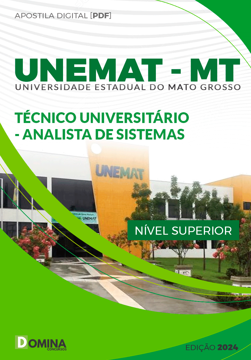 Apostila UNEMAT MT 2024 Técnico Universitário Analista Sistema