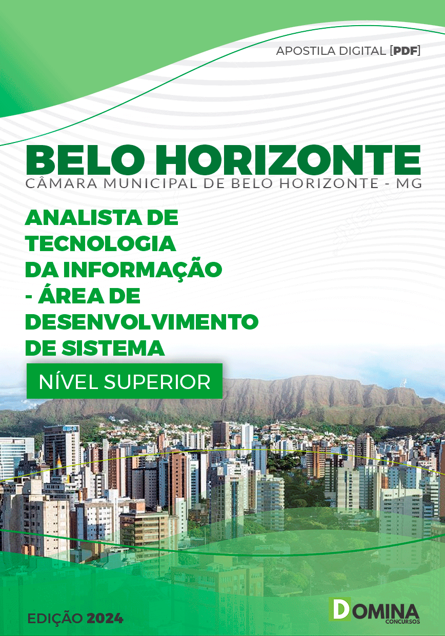 Apostila Pref Belo Horizonte MG 2024 Analista Tec Desenvolvimento Sistema I