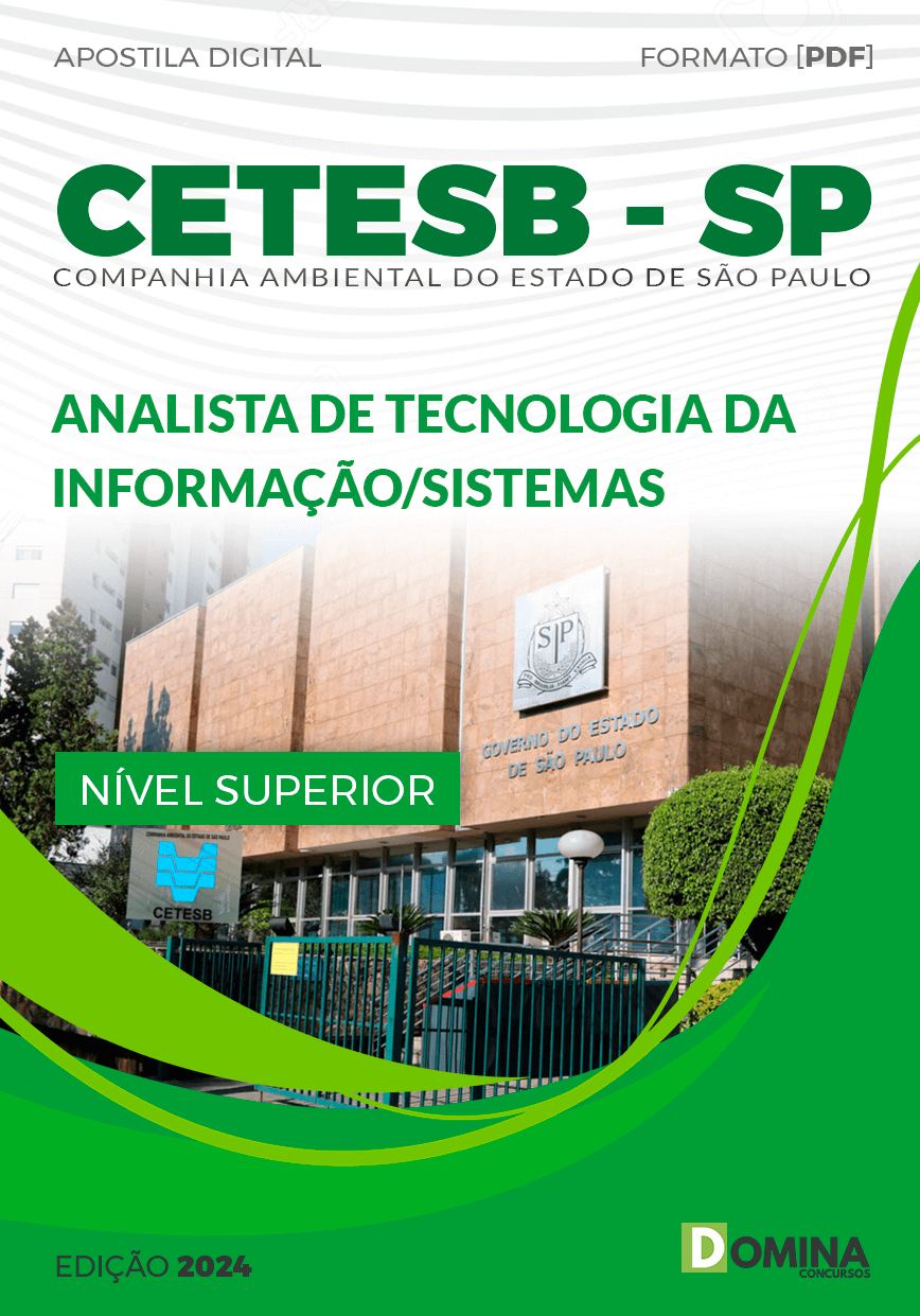 Apostila CETESB SP 2024 Analista TI Sistemas
