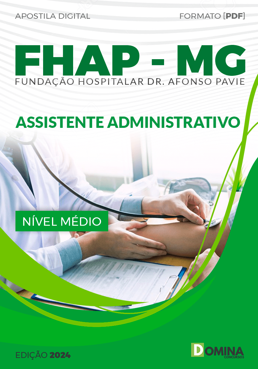 Apostila Concurso FHAP MG 2024 Assistente Administrativo