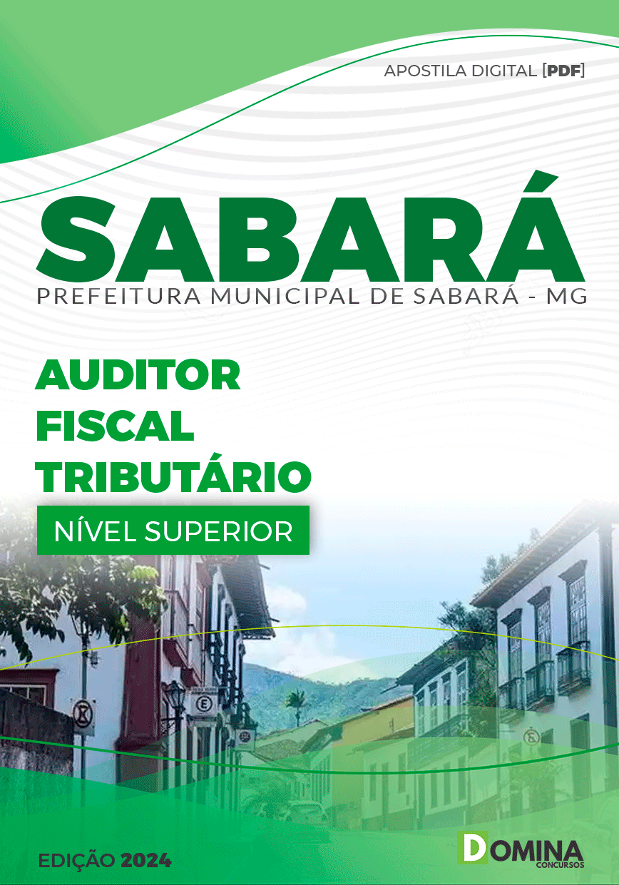 Apostila Pref Sabará MG 2024 Auditor Fiscal Tributárioa