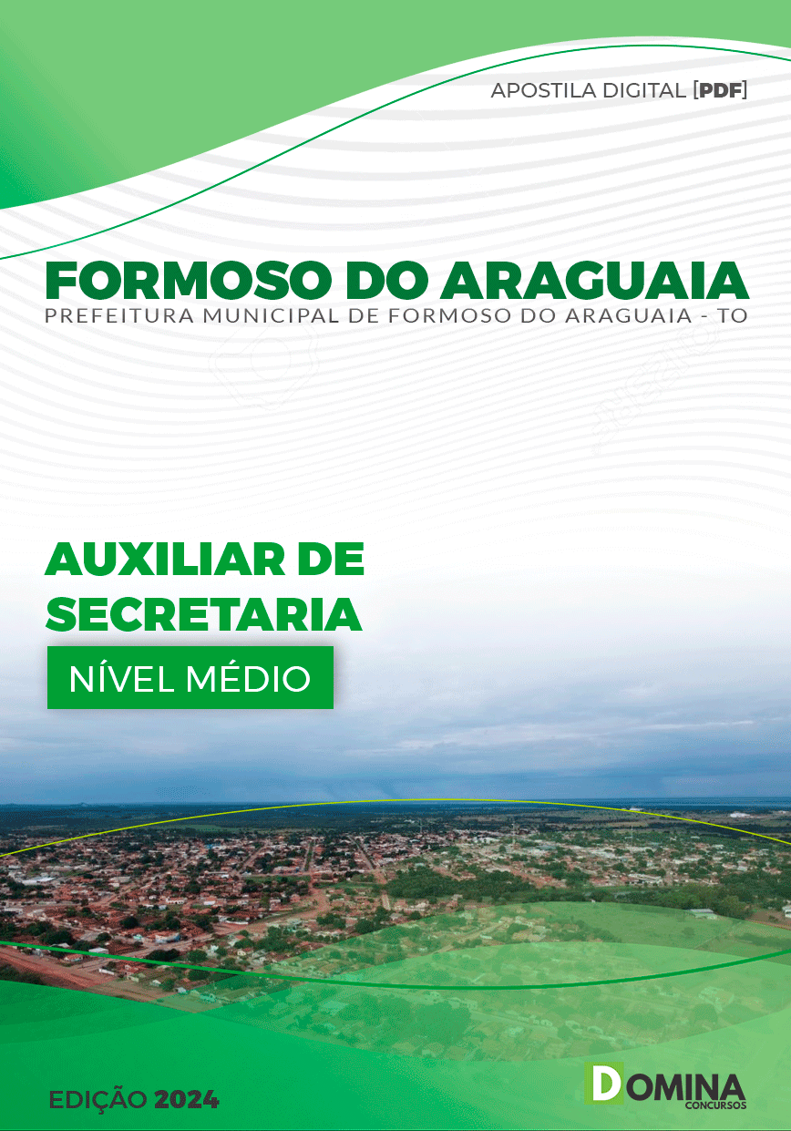 Apostila Pref Formoso do Araguaia TO 2024 Auxiliar de Secretária