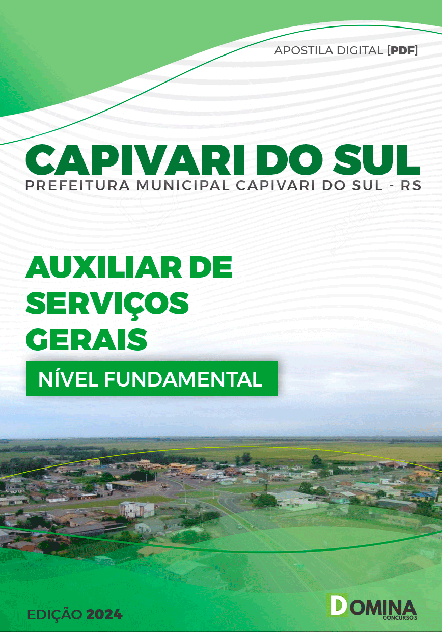 Apostila Pref Capivari do Sul RS 2024 Auxiliar Serviços Gerais