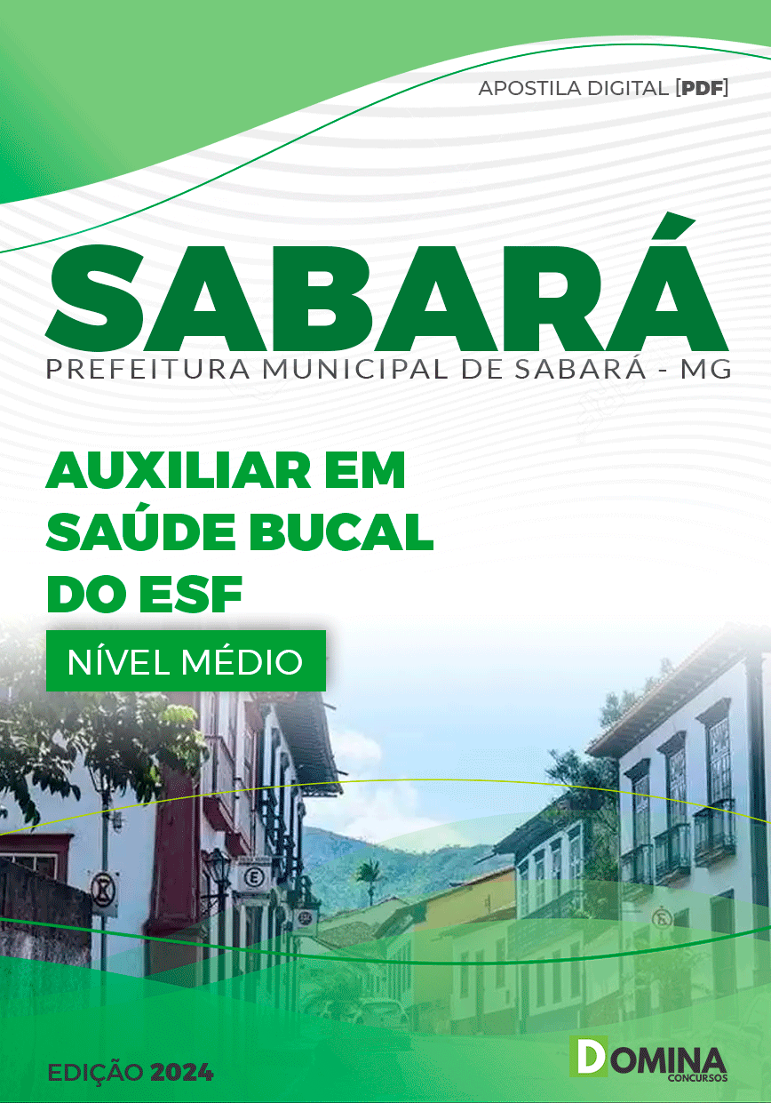 Apostila Pref Sabará MG 2024 Auxiliar Saúde Bucal