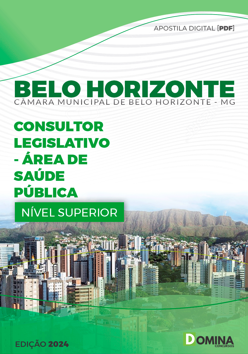 Apostila Pref Belo Horizonte MG 2024 Consultor Legislativo Saúde Pública