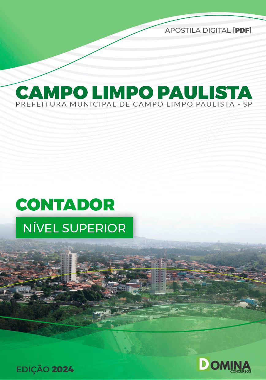 Apostila Pref Campo Limpo Paulista SP 2024 Contador