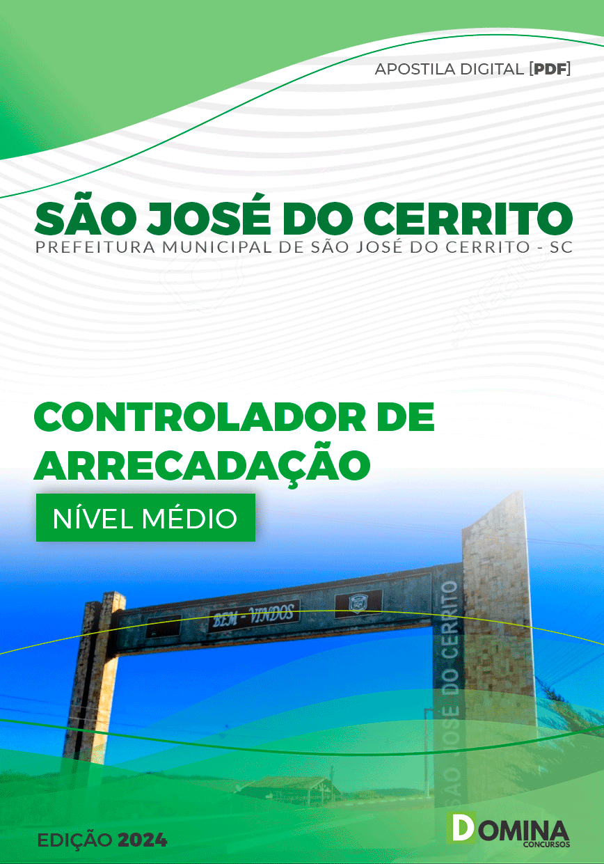 Pref São José do Cerrito SC 2024 Controlador de Arrecadação