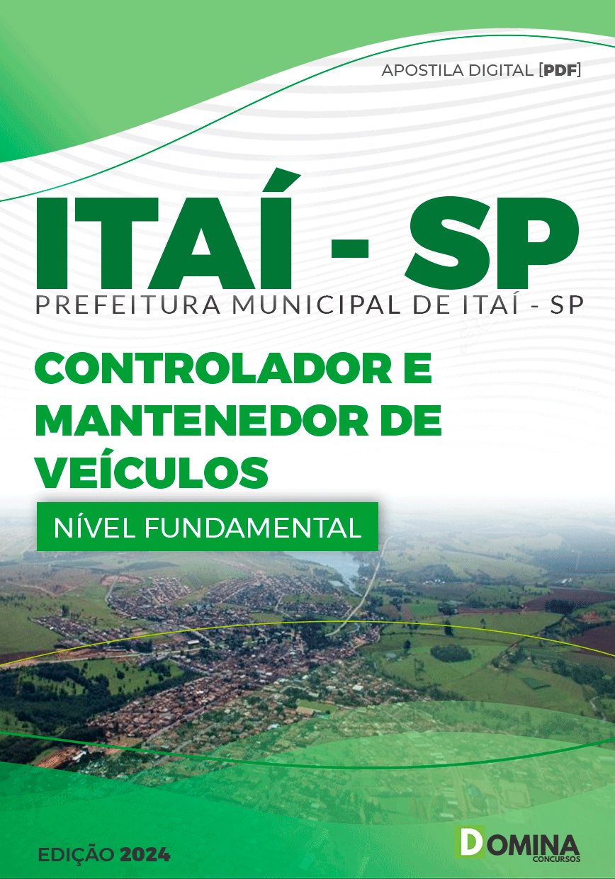 Apostila Pref Itaí SP 2024 Controlador e Mantenedor de Veículos