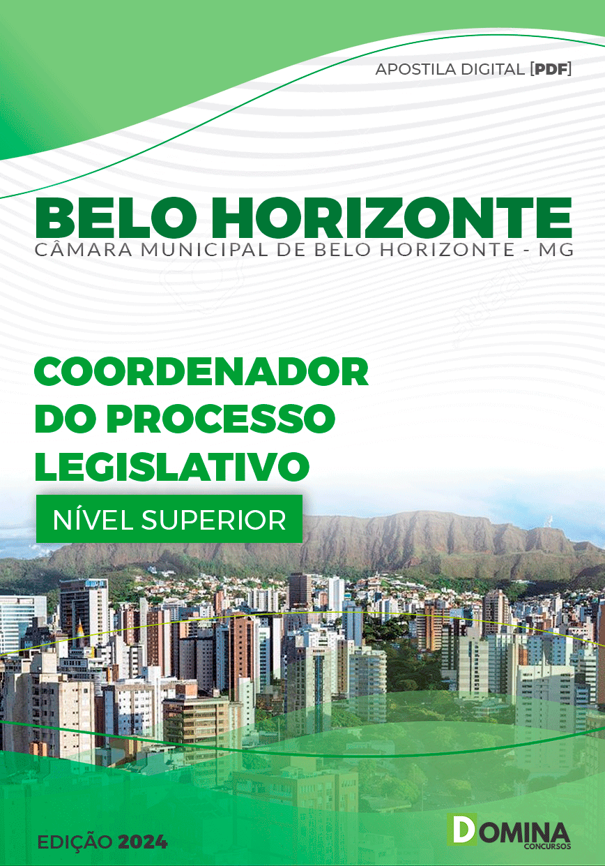 Apostila Pref Belo Horizonte MG 2024 Coordenador Processo Legislativo