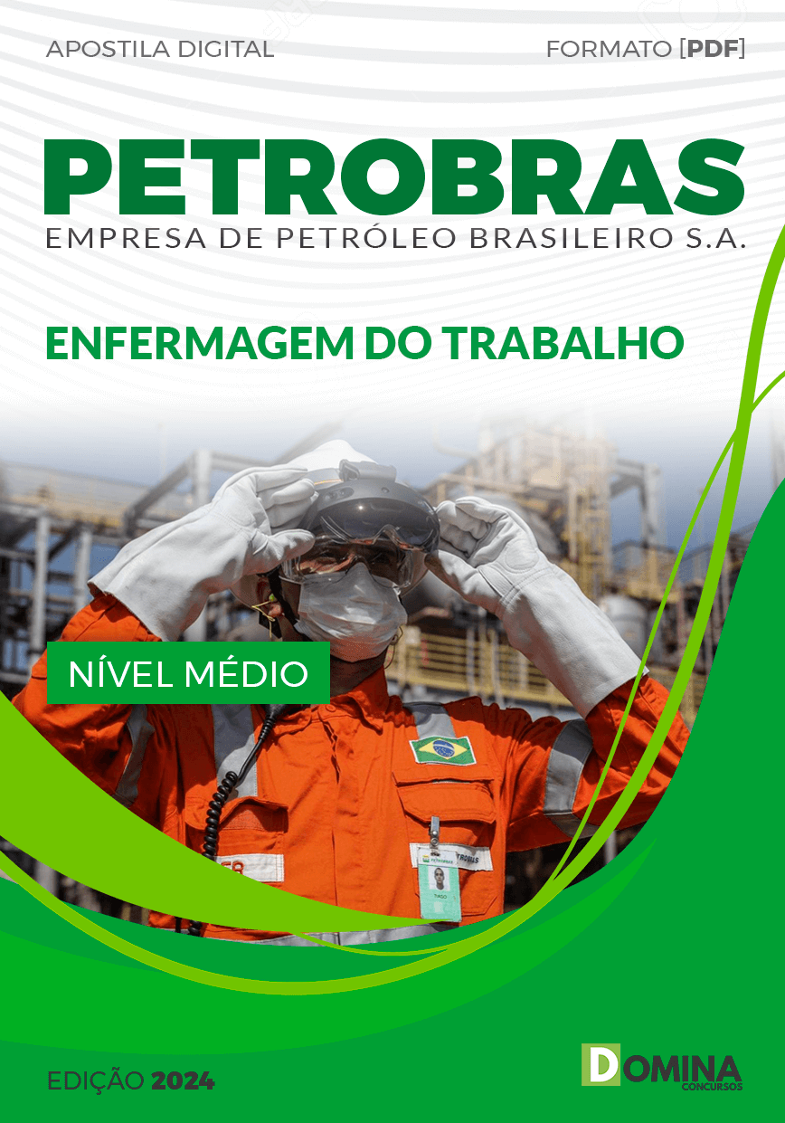 Capa Apostila Concurso Petrobras 2024 Enfermagem do Trabalho