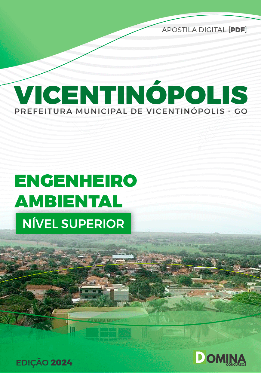 Apostila Pref Vicentinópolis GO 2024 Engenheiro Ambiental