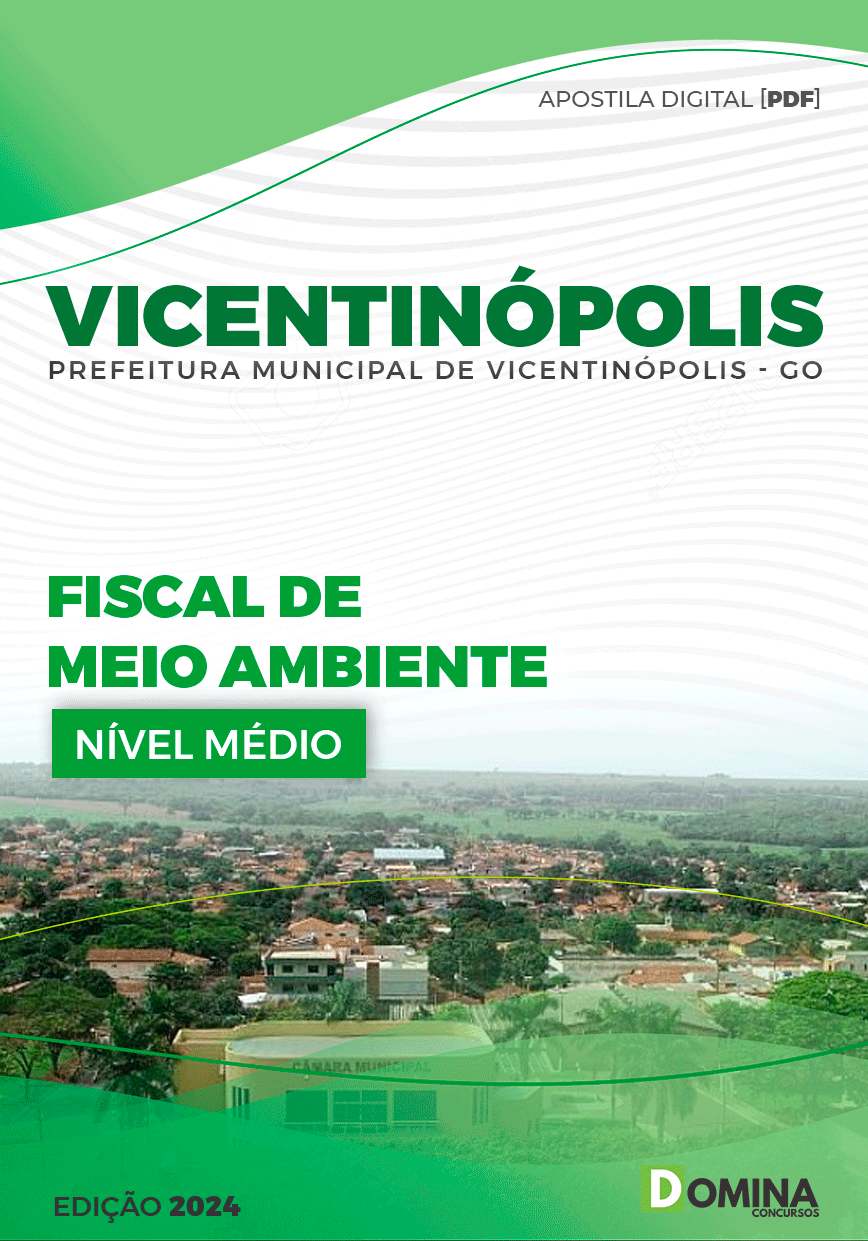 Apostila Pref Vicentinópolis GO 2024 Fiscal Meio Ambiente