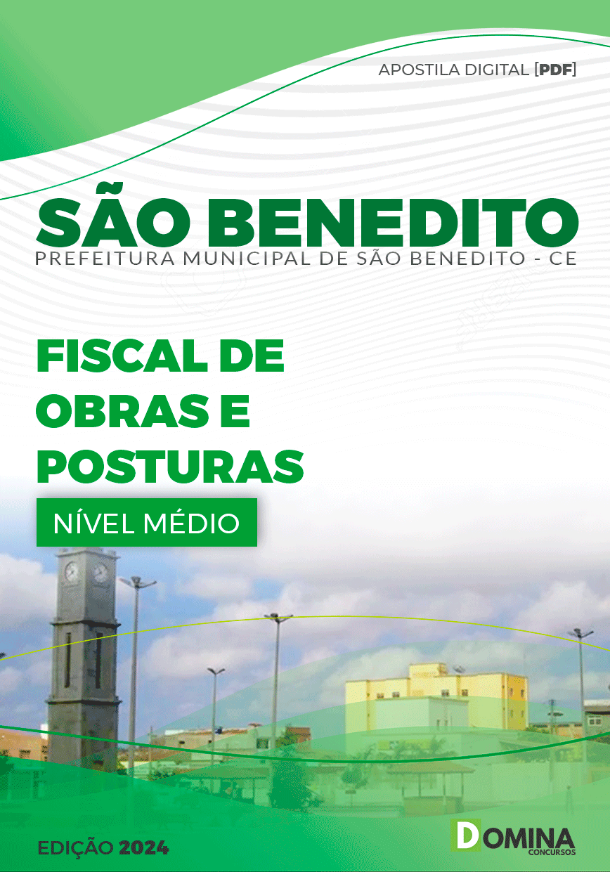 Apostila Pref São Benedito CE 2024 Fiscal de Obras e Posturas